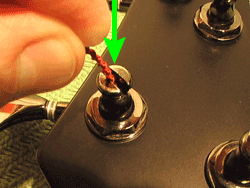 Place string in string hole
