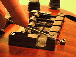 String through the bass bridge